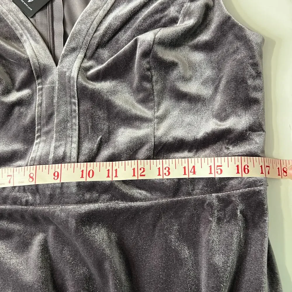 Lulu's Mauve Velvet V-Neck Maxi Dress - Picture 7 of 11